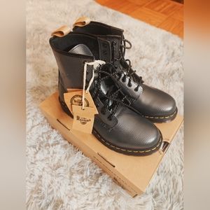 Dr Martens Gray Silver Boots